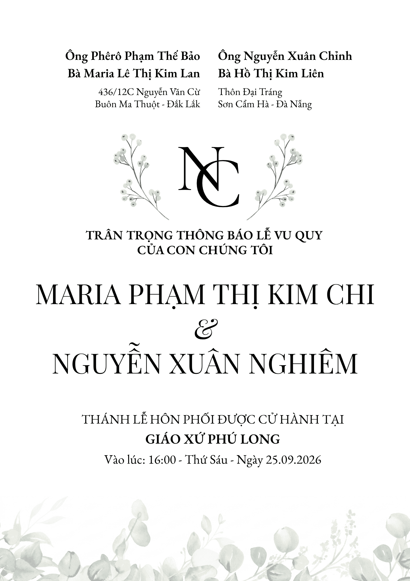 Thiệp cưới 1
